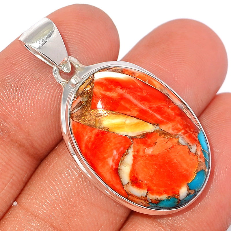 1.5" Spiny Oyster Arizona Turquoise Pendants - SOTP1079