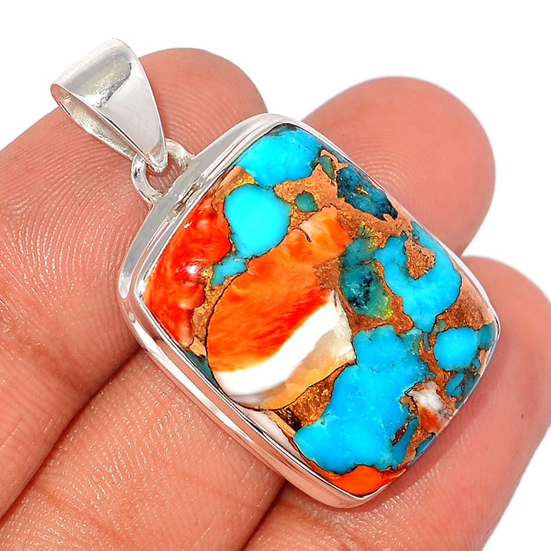 1.5" Spiny Oyster Arizona Turquoise Pendants - SOTP1083