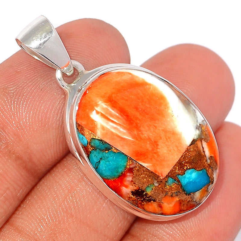 1.5" Spiny Oyster Arizona Turquoise Pendants - SOTP1085