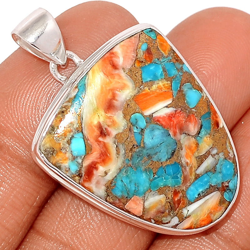 1.6" Spiny Oyster Arizona Turquoise Pendants - SOTP1102