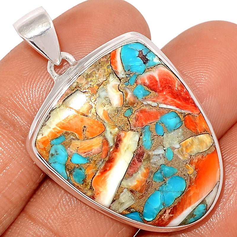 1.6" Spiny Oyster Arizona Turquoise Pendants - SOTP1105