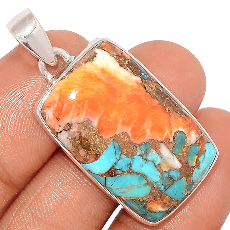 1.5" Spiny Oyster Arizona Turquoise Pendants - SOTP1176