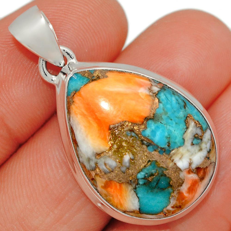 1.5" Spiny Oyster Arizona Turquoise Pendants - SOTP698
