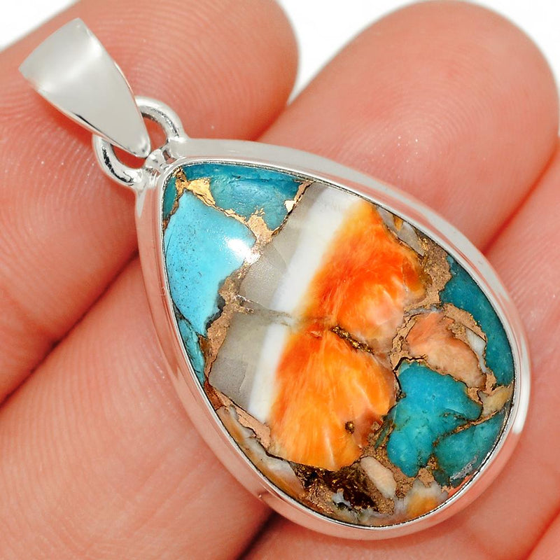1.5" Spiny Oyster Arizona Turquoise Pendants - SOTP718