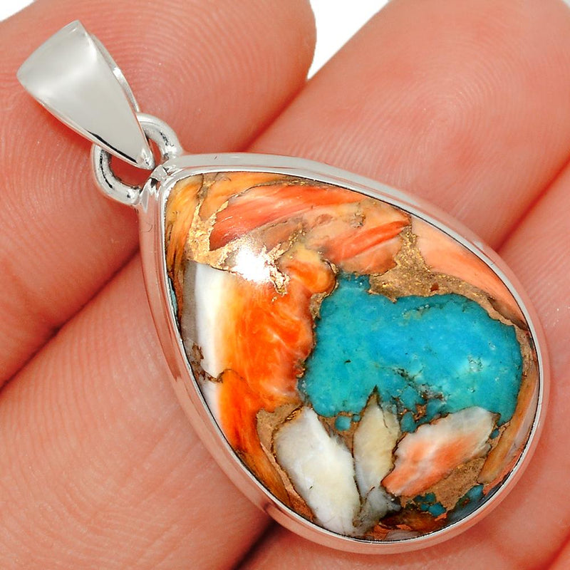 1.5" Spiny Oyster Arizona Turquoise Pendants - SOTP724
