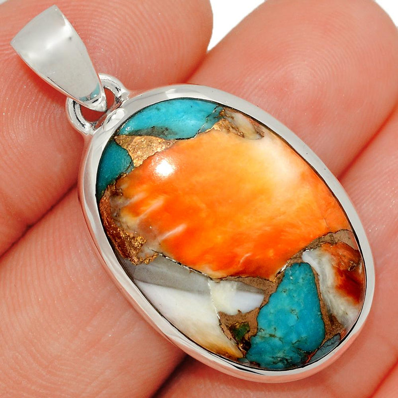 1.5" Spiny Oyster Arizona Turquoise Pendants - SOTP731
