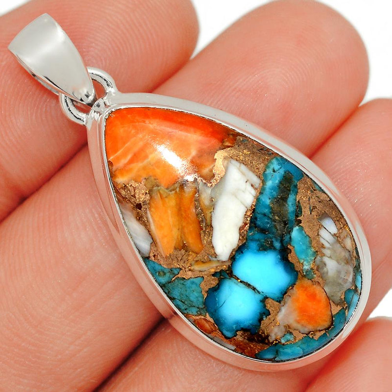 1.7" Spiny Oyster Arizona Turquoise Pendants - SOTP739