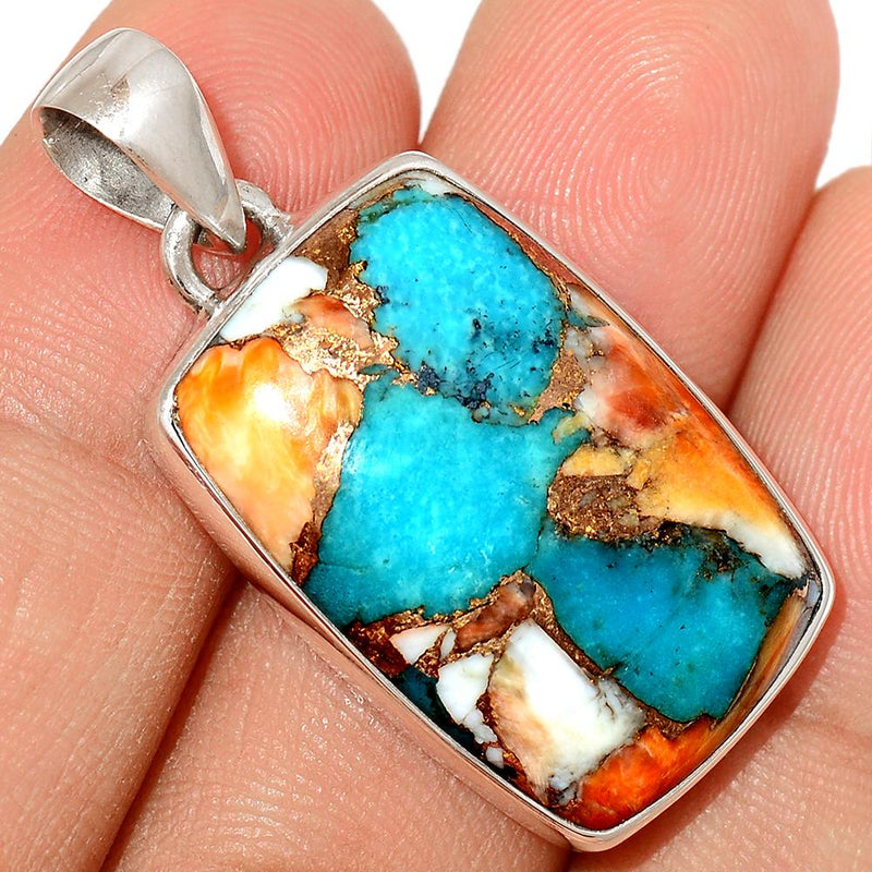 1.3" Spiny Oyster Arizona Turquoise Pendants - SOTP764
