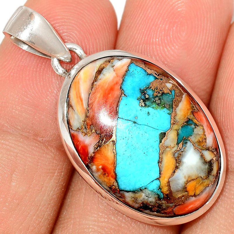 1.5" Spiny Oyster Arizona Turquoise Pendants - SOTP765