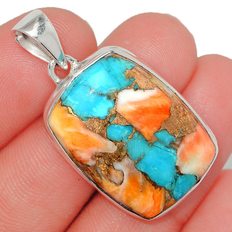 1.5" Spiny Oyster Arizona Turquoise Pendants - SOTP808