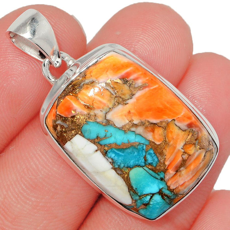 1.5" Spiny Oyster Arizona Turquoise Pendants - SOTP812