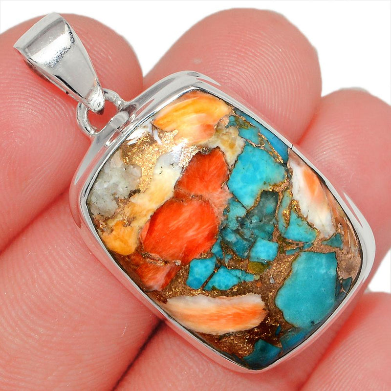 1.5" Spiny Oyster Arizona Turquoise Pendants - SOTP824