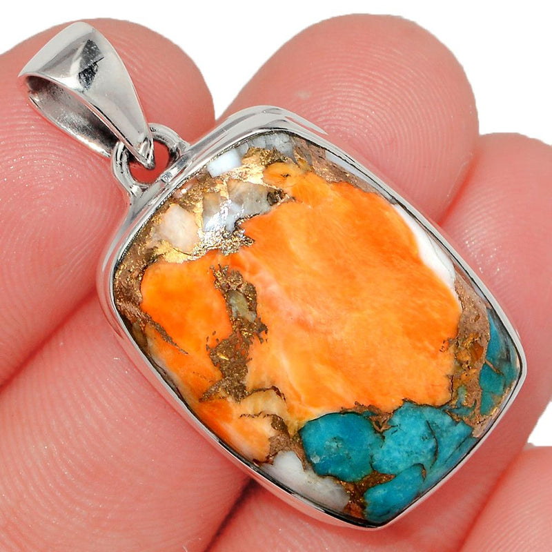 1.5" Spiny Oyster Arizona Turquoise Pendants - SOTP837