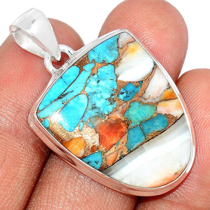 1.5" Spiny Oyster Arizona Turquoise Pendants - SOTP970