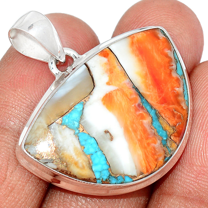 1.3" Spiny Oyster Arizona Turquoise Pendants - SOTP971