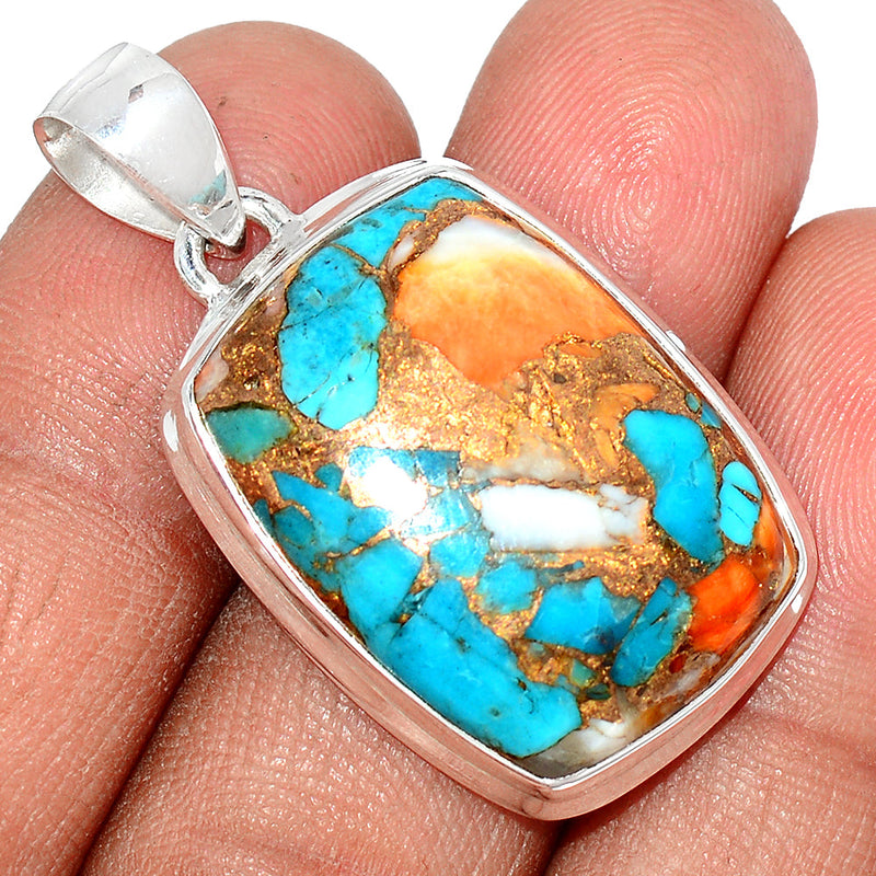 1.5" Spiny Oyster Arizona Turquoise Pendants - SOTP973