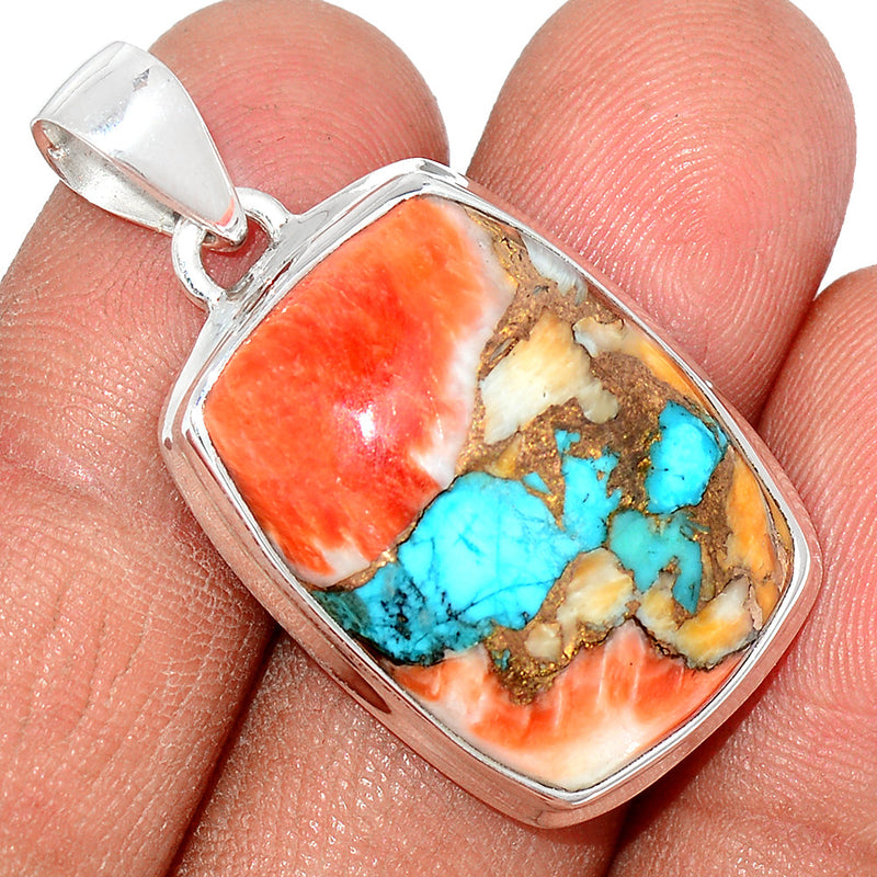 1.5" Spiny Oyster Arizona Turquoise Pendants - SOTP981