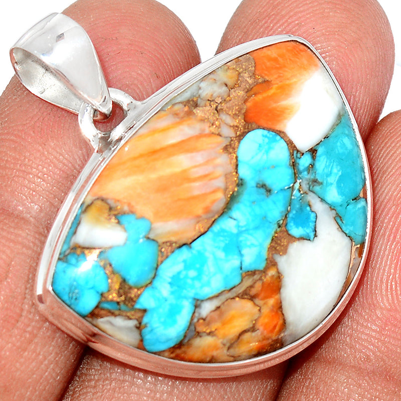 1.5" Spiny Oyster Arizona Turquoise Pendants - SOTP982