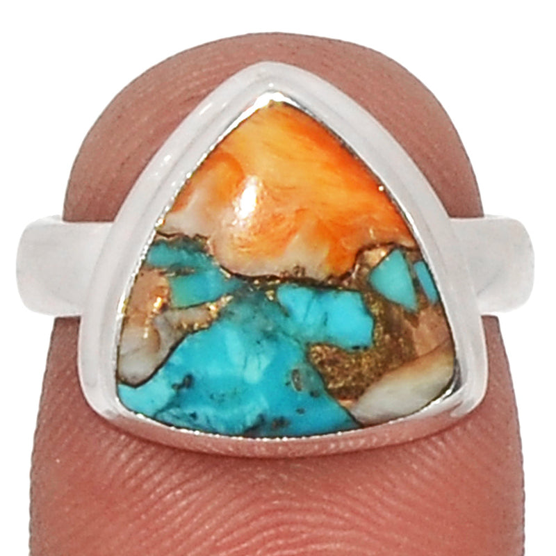 Spiny Oyster Arizona Turquoise Ring - SOTR1414