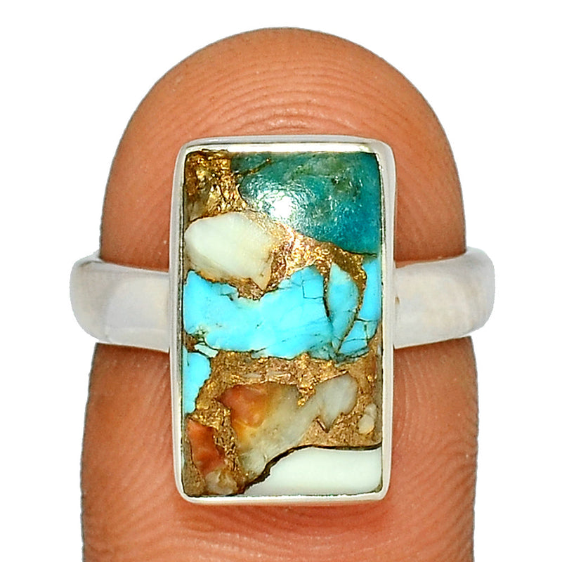 Spiny Oyster Arizona Turquoise Ring - SOTR1434