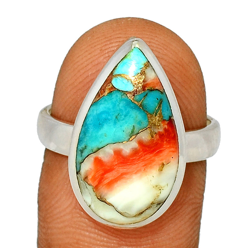 Spiny Oyster Arizona Turquoise Ring - SOTR1445
