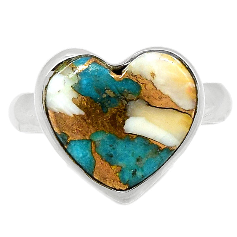 Heart - Spiny Oyster Arizona Turquoise Ring - SOTR1522