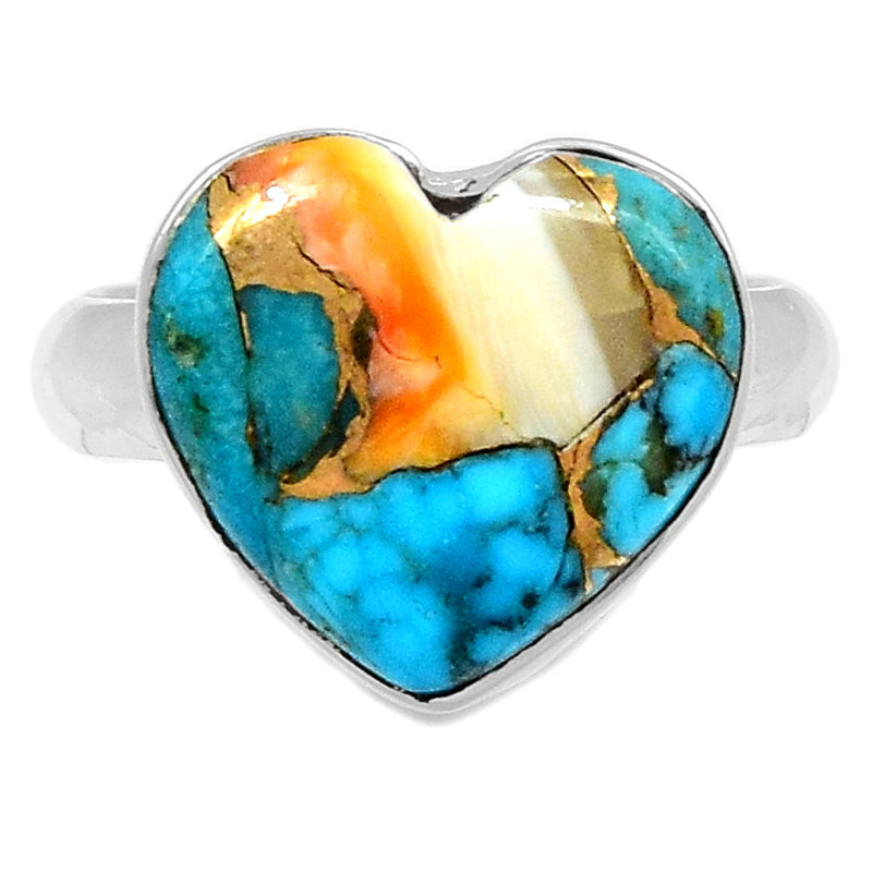 Heart - Spiny Oyster Arizona Turquoise Ring - SOTR1524