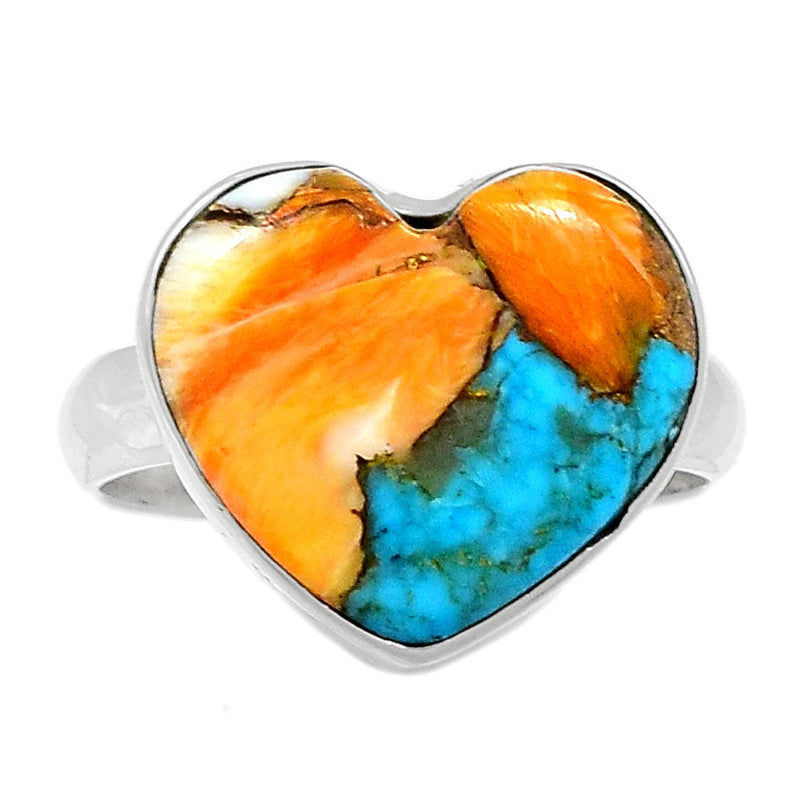 Heart - Spiny Oyster Arizona Turquoise Ring - SOTR1552