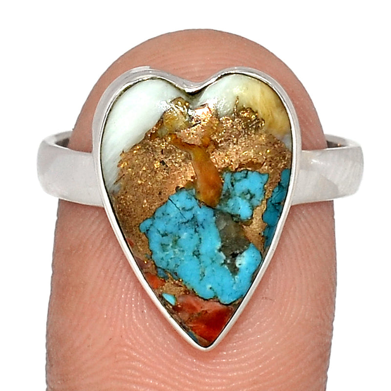 Heart - Spiny Oyster Arizona Turquoise Ring - SOTR1673