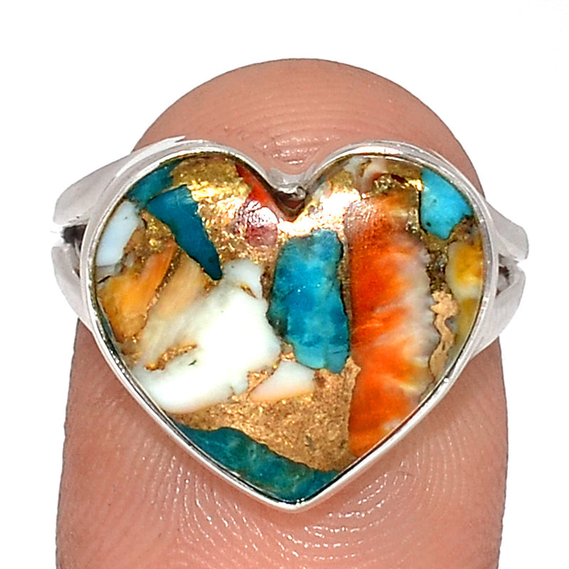 Heart - Spiny Oyster Arizona Turquoise Ring - SOTR1684