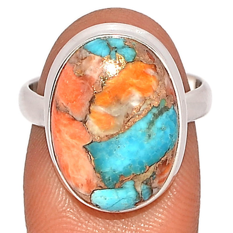 Spiny Oyster Arizona Turquoise Ring - SOTR1776