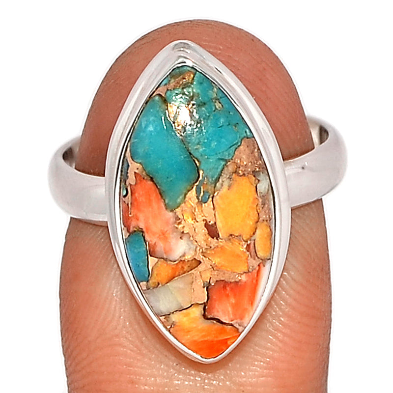 Spiny Oyster Arizona Turquoise Ring - SOTR1808