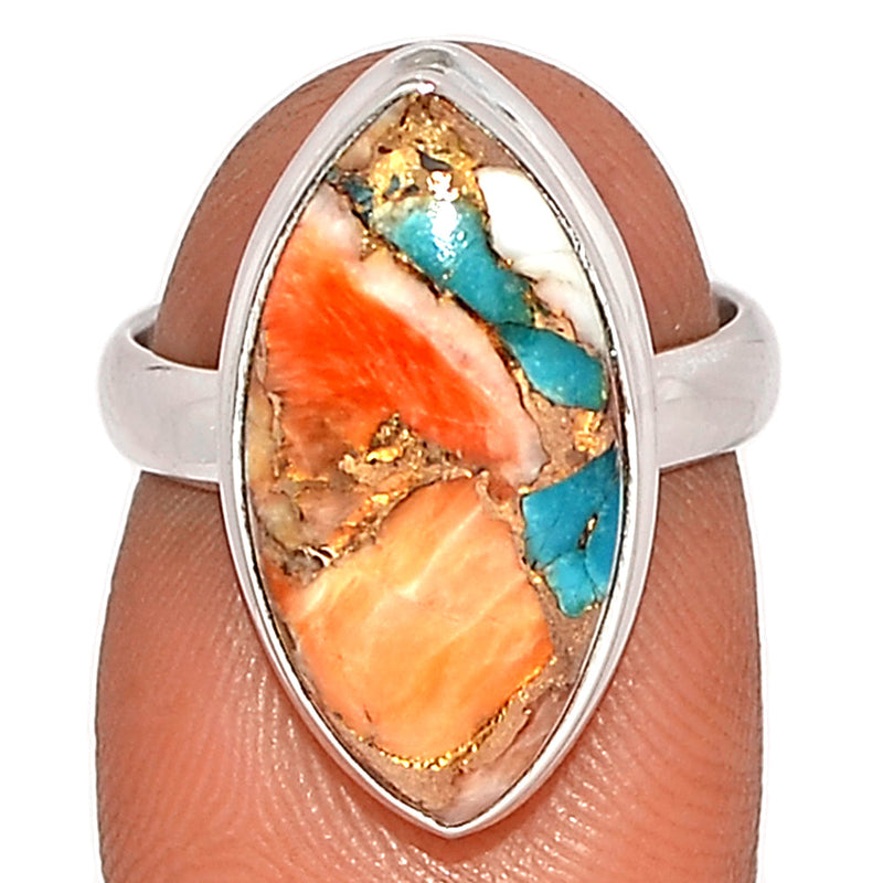 Spiny Oyster Arizona Turquoise Ring - SOTR1818