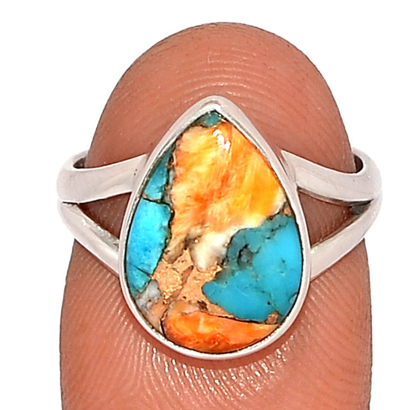 Spiny Oyster Arizona Turquoise Ring - SOTR1827