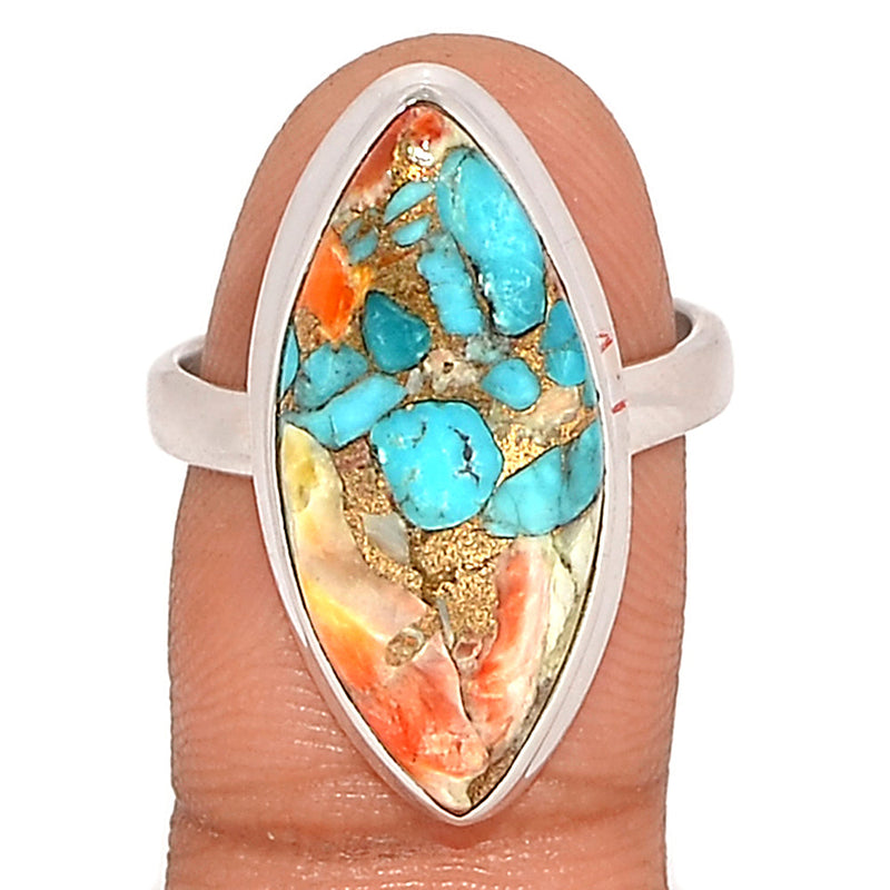 Spiny Oyster Arizona Turquoise Ring - SOTR1831