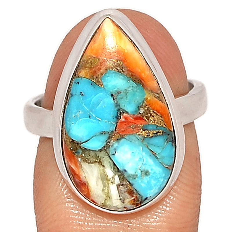 Spiny Oyster Arizona Turquoise Ring - SOTR1836