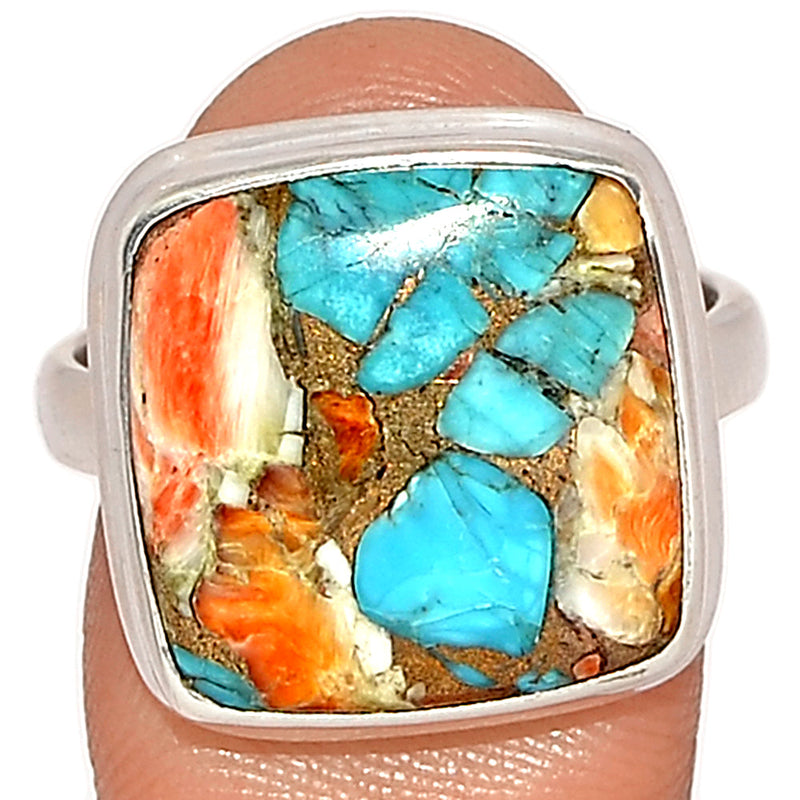 Spiny Oyster Arizona Turquoise Ring - SOTR1844