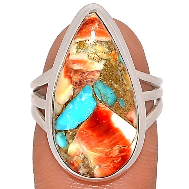 Spiny Oyster Arizona Turquoise Ring - SOTR1856