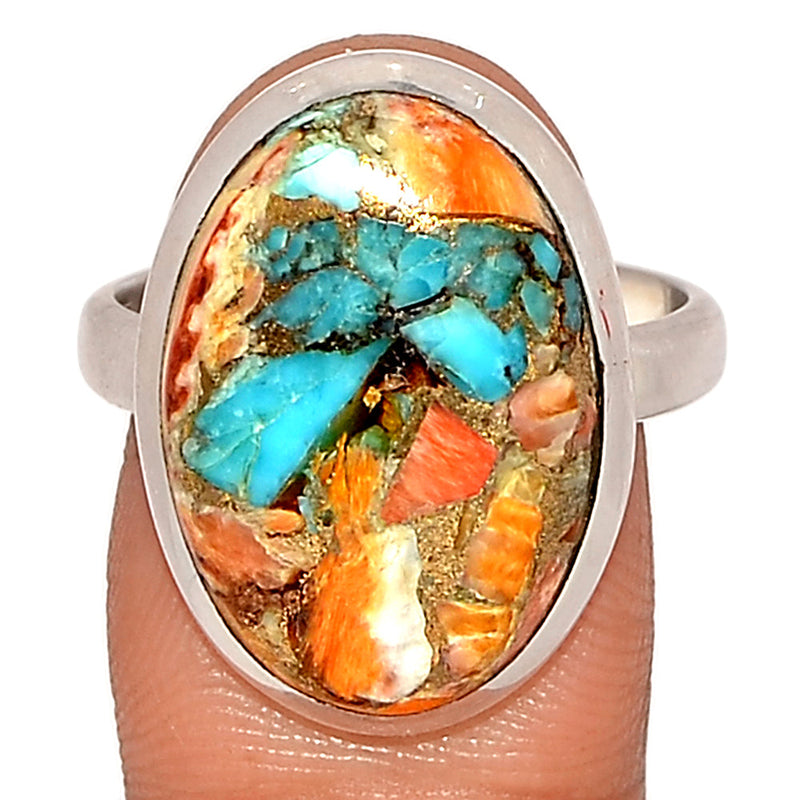 Spiny Oyster Arizona Turquoise Ring - SOTR1861