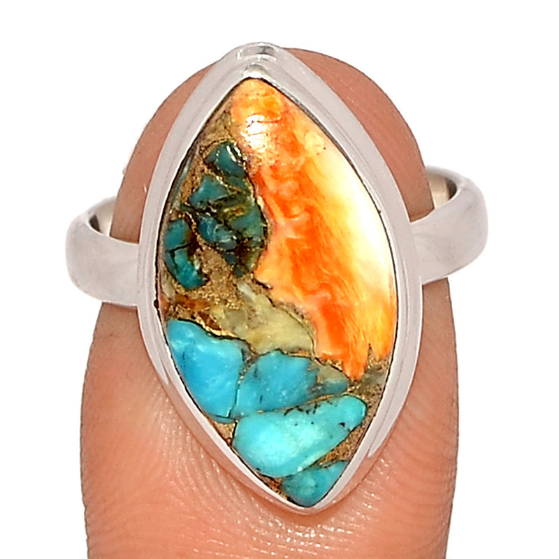 Spiny Oyster Arizona Turquoise Ring - SOTR1866