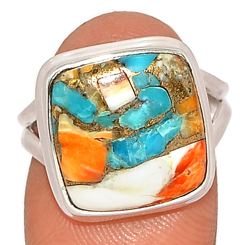 Spiny Oyster Arizona Turquoise Ring - SOTR1879