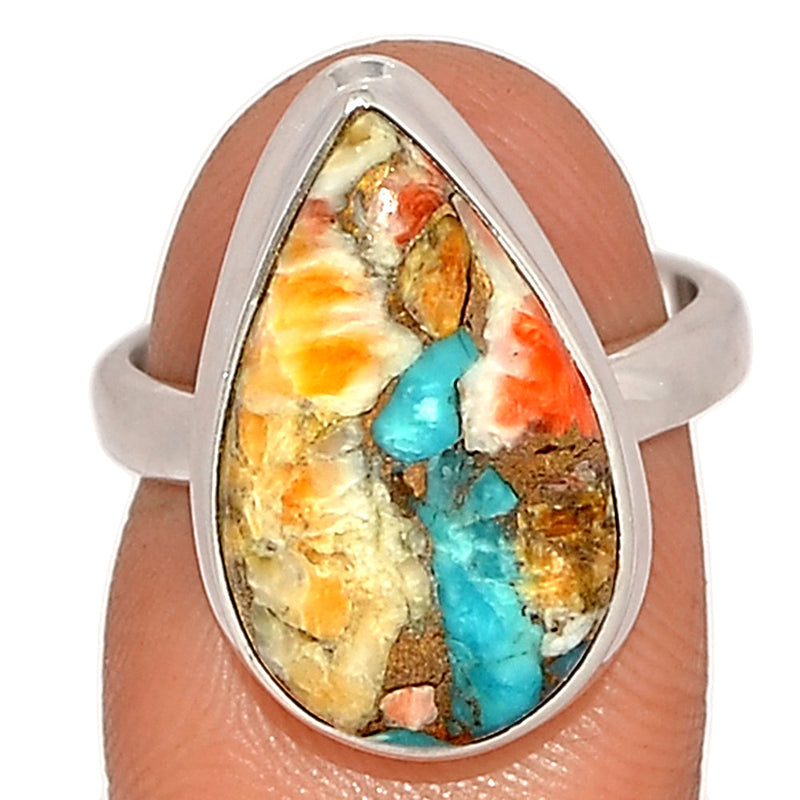 Spiny Oyster Arizona Turquoise Ring - SOTR1888