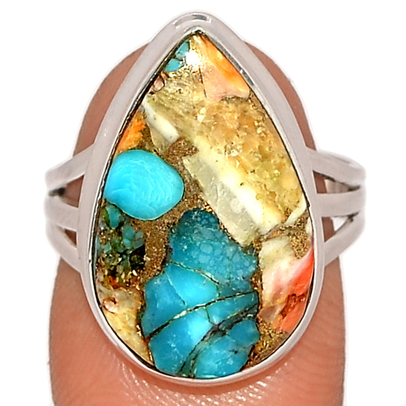 Spiny Oyster Arizona Turquoise Ring - SOTR1891