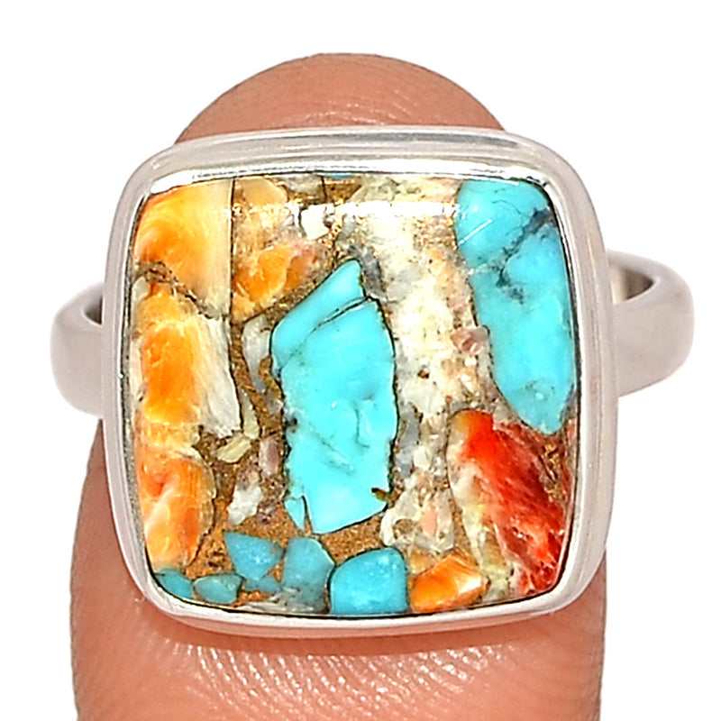 Spiny Oyster Arizona Turquoise Ring - SOTR1912