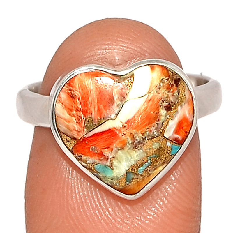 Heart - Spiny Oyster Arizona Turquoise Ring - SOTR1922