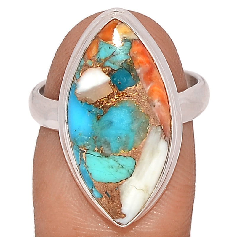 Spiny Oyster Arizona Turquoise Ring - SOTR1964