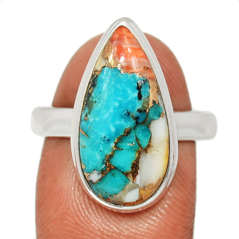 Spiny Oyster Arizona Turquoise Ring - SOTR2018