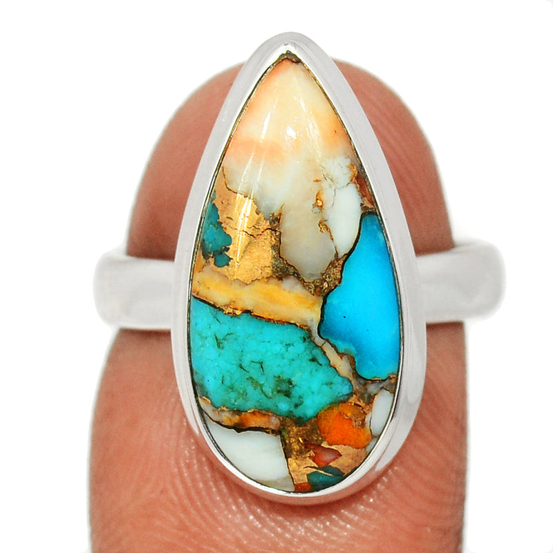 Spiny Oyster Arizona Turquoise Ring - SOTR2022