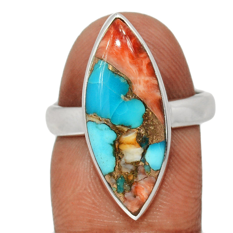 Spiny Oyster Arizona Turquoise Ring - SOTR2037