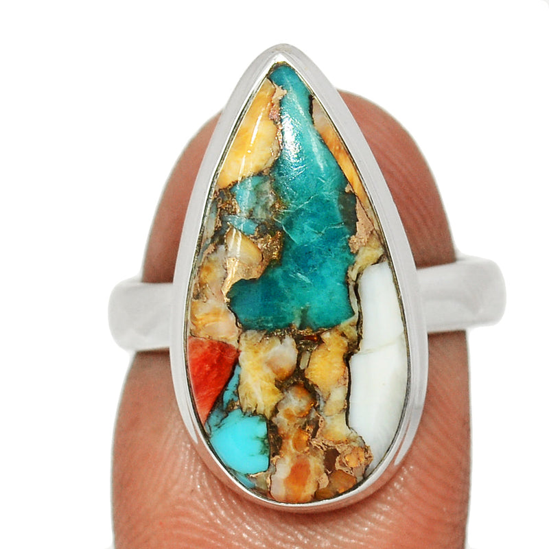 Spiny Oyster Arizona Turquoise Ring - SOTR2038